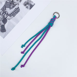 Korean Charm Nyion Handmade Rope Keychain Fashion Bag Pendant Jewelry DiY Sports Styie Couple Bracelet Colorful Pendant Gift