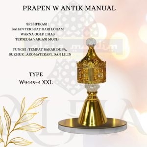 Tempat Bakar Dupa Mabkharah Bukhur Logam Emas Arab Mabkharah Tempat Pembakar Dupa !!!