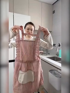 PaulWeekend ผ้ากันเปื้อนผ้ากันเปื้อนแบบกันน้ำได้เปื้อนสำหรับใช้ในครัวผ้ากันเปื้อนกันนมันสำหรับใช้ในครัวเรือนชุดทำงานสำหรับผู้ชายและผู้หญิง