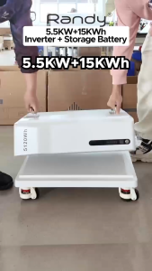 RANDY APOLLOA 5.5kW All-in-One 51.2V LiFePO4 20.48kWh โซล่าเซลล์บ้าน WiFi+BMS แบต5ปี อินเวอร์เตอร์ 2ปี