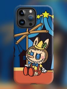 Adorable Pop Culture Bobu Pinocchio Figure Phone Case with Stand Anti-Fall Cute Cartoon Blind Box Compatible with   15 14 13 11