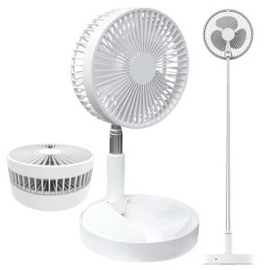 Quạt Mini Sạc Được Di Động - Quạt Đứng Gấp Gọn Có Thể Kéo Dài Tiếng Ồn Thấp Làm Mát Cho Mùa Hè Gia Đình Phòng Ngủ Văn Phòng Bàn Làm Việc