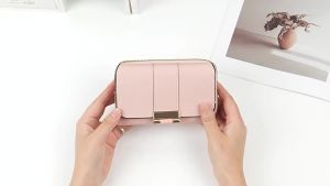 Ví Nữ Thời Trang Dung Tích Lớn Nhiều Khe Cắm Thẻ Dây Kéo Ví Đựng Tiền Xu Đen Hồng Vintage Đa Năng Billfold