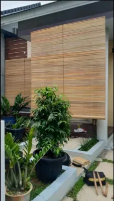 Tirai bambu sawit ukuran 2x2meter plus tali