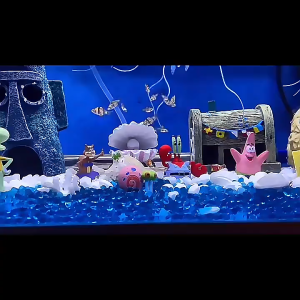 MADDIE การจัดสวนตู้ปลา บ้านสับปะรด การ์ตูนปู ร้านอาหาร ปูเสฉวน หลีกเลี่ยงการพักผ่อน ของประดับตู้ปลา ของประดับตู้ปลา QHMPS00165