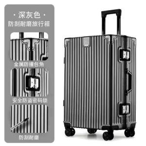 Large Travel Suitcase Hard Trolley Luggage with Wheels Business OL Style Polyester Inner Material Lock Buckle Closure Universal Wheel