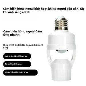Aideepen | Có Thể Điều Chỉnh Cảm Biến Chuyển Động Đèn LED Đế E27 Ổ Cắm Chuyển Đổi Với PIR Cảm Ứng Con Người Bóng Đèn Giá Đỡ Bộ Chuyển Đổi Công Tắc