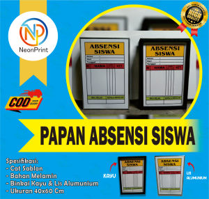 Papan Absensi Siswa Ukuran 40x60cm