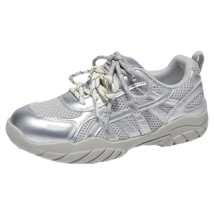Daphne | Thick Heel Womens Silver Training Shoes