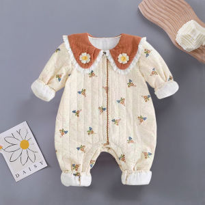 Autumn Winter Baby Romper Thin Cotton Outwear Stylish 6 to 12 Months Girls Clothes Harie Winter Clothes No Seam Cotton