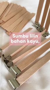 10pcs Sumbu Kayu 10cm Untuk Lilin Aromaterapi | Wood Wick With Sustainer