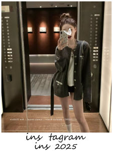 เสื้อคาร์ดิแกนถักขนสัตว์แท้คลาสสิก ทรงเข้ารูป แขนยาว ปกติ ไม่มีฮู้ด สำหรับผู้หญิง ฤดูใบไม้ร่วง 2025 เสื้อคลุมคาร์ดิแกนคอวี