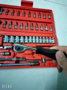 Bộ dụng cụ sửa chữa đa năng Dụng cụ mở bu lông ốc vít sửa chữa ô tô xe máy 46 chi tiết làm bằng thép cao cấp không gỉ