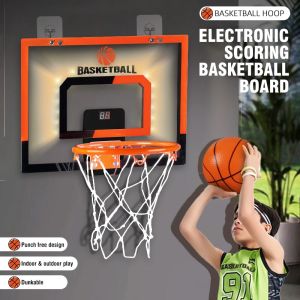 Basketball Hoop Set Home Portable Wall Frame Stand Hanging Basket Backboard Indoor Outdoor Sport Exercise Game Kid Xmas Gifts
