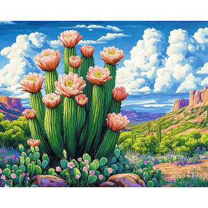 Kayou | Sea Island Painting By Numbers for Adults DIY Kits HandPainted on Canvas Oil Picture Drawing Coloring By Number