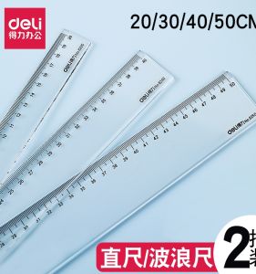 Deli Rèm Thước Thẳng Bằng Nhựa Trong Suốt Đa Năng Cho Học Tập Và Thiết Kế Văn Phòng Nhiều Kích Cỡ Từ 20cm Đến 100cm