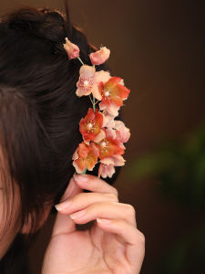 Ancient Chinese Style Hair Accessories Side Clip Floral Hairpin Hairband Bohemian Ethnic Hanfu Hair Accessories Hair Ornament