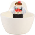 Bộ Bát Đĩa Sứ Gia Đình Blue Lotus Family Four People Three People Parent-Child Ceramic Bowl Spoon Set Home Use Daily. 