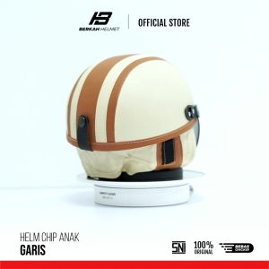 Helm Chips Anak Umur 1 - 5 Tahun Kaca Cembung Garis Polos Full Varian Warna Cantik SNI