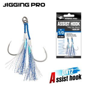 Jigging Pro 1/0 2/0 3/0 4/0 đôi lưỡi câu cá cho mồi Jig đôi móc BKK Mồi Câu rung bằng kim loại Câu Cá Biển