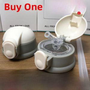 Original Childrens Thermal Cup Lid Silicone Straw Leakproof Universal Outer Cover Bouncing Direct Drink Cover Water Bottle Cap
