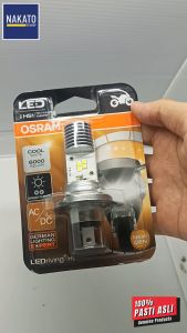 LED HS1 H4 Bohlam Putih 7285CW Osram Vixion Byson CBR150 CB150R Verza Ninja R15 KLX Pulsar CRF Vespa Scoopy Fi AC DC Lampu Motor 7285