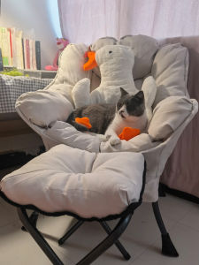 Home Use Computer Chair Dormitory Student Lazy Chair Comfortable Sitting Bedroom Esports Sofa Chair for Girls Fabric Material