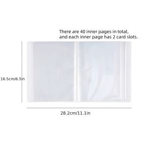 1pc Photo Album 40 Pages A6 Photo Collection Book Clear Transparent Photocard Storage Book for Picture Card Organizer Stickers