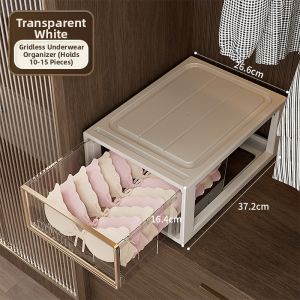 TIJU | Underwear Organizer Drawer Three-in-One Compartment Box Plastic