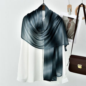 Jifang ผ้าคลุมไหล่สผักคลุมที่รัดศีรษะเรียบผ้าคลุมไหล่มุสลิม Raya ไล่ระดับสีใหม่ YW97