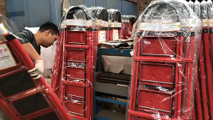 บันไดอเนกประสงค์ บันไดพับได้ สีแดง บันไดอลูมิเนียม บันไดเหล็ก (รุ่น3456ขั้น) ราคาส่ง เครื่องมือช่าง Home folding ladder บันไดพกพา บันไดอเนกประสงค์