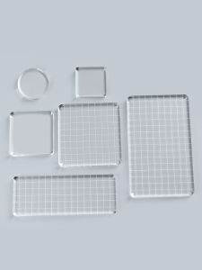 Acrylic Transparent Stamp Silicone Handle Student Stickers Scrapbooking Crystal Stamp Handle DIY Teaching Business Supplies