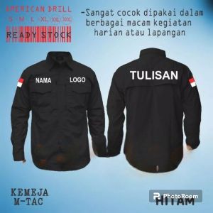 Kemeja Tactical Bordir M-TAC Kemeja Tactical Outdoor/Lapangan Kemeja Bordir Costum