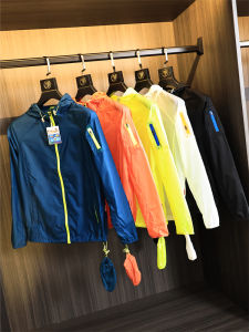Functional Series Ultra-Thin Nylon Waterproof Hat Jacket: Mens Summer Sunscreen Clothing Outerwear Storage-Convenient Fashionable