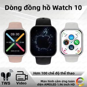 Đồng Hồ Thông Minh New 10 Series Màn Hình 3D 1.96 Inch Chống Nước IP68 NFC Với Hơn 100 Chế Độ Thể Thao Theo Dõi Nhịp Tim & Giấc Ngủ Phát Lại Video Kiểm Tra Sức Khỏe