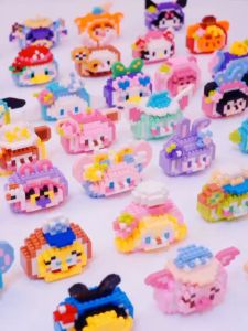 Building Block Mini Cartoon Block Education DIY 奶油卷卷卡通积木 Blok Mini Kartun DIY Comel Micro Block Nano 3D Diamond Stella Lou