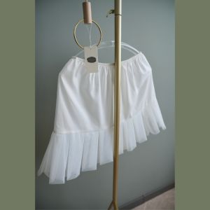 Layered Skirt Base Dress Sweet Korean Style Mid-Length Pleated Gown Extended Hemline Inner Wear Ideal for Spring Season