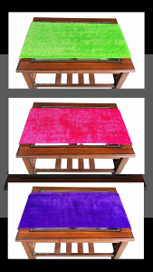 Taplak meja polos bulu rasfur