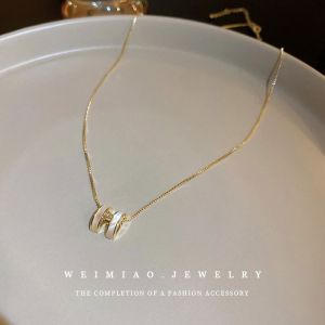 Trendy Letter 3D H Necklace Womens Fashion Minimalist Style Titanium Steel Chain Fairy Atmosphere Versatile Clavicle Chain