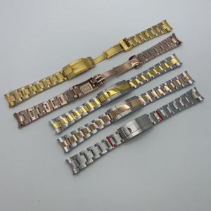 Brangdy | Gold 20MM Oyster Presidential Jubilee Bracelet Stainless Steel Glide Lock Clasp Wristband for Daytona Submarine DateJust Watch