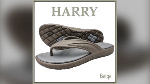 Duralite Harry Mens Lightweight and waterproof non-slip rubber flipflops with Thong strap (4 Colors)