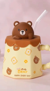 ชุดแก้วเซรามิก ลายน่ารักมากกว่า20ลาย (มีฝาปิด+ช้อน) พร้อมกล่อง แก้วกาแฟ ของขวัญจับฉลาก ของขวัญวันเกิด ของขวัญปีใหม่