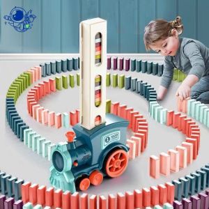 FUNToy Mainan Domino Train / Mainan Edukasi Anak Penyusun Kereta Api Domino Train Listrik Kereta Domino Set