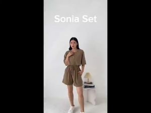 Miumi Collection Setelan Celana Pendek Wanita One Set Korean Style Busui Friendly Sonia Set