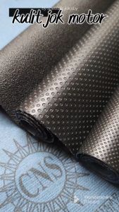 Kulit Jok Motor Polos Hitam & Lembaran Motif Amplas Bigdot