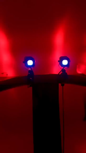 Motorcycle LED Lights Devil Eye Red Yellow White Flashing Motorcycle Spotlight Mini Driving Light
