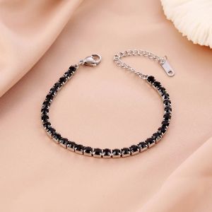 2024 New In Stainless Steel Bracelet For Women Adjustable Tennis Braclet Luxury Zirconia Braslet Girlfriend Gift Pulsera Femme