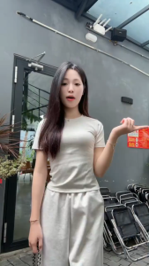 Set Bộ BAD Thêu Xù Áo Ôm Body Co Giãn Mix Quần Xuông Đứng - Phong Cách Trẻ Trung Năng Động top wonmen by THAONHI