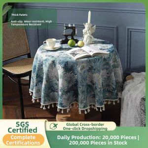 MAIYUQI | American Retro Oil Painting Luxury European Fabric Tablecloth
