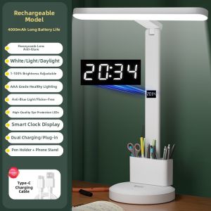 Multi-Functional Desk Lamp Pen Holder Eye Protection Light Student Dormitory Charging Study Lamp Night Light Cute
